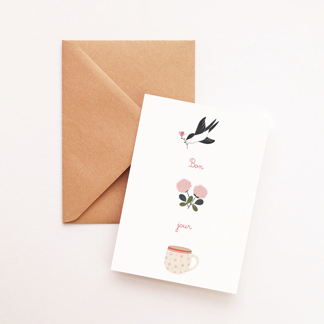 Carte Bonjour le printemps
