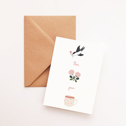 Carte Bonjour le printemps