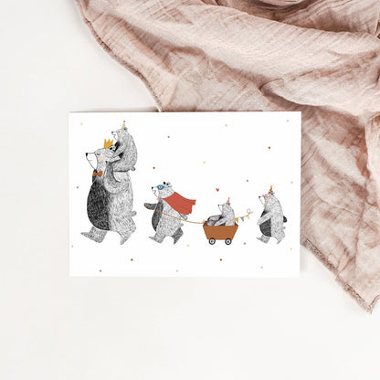 Carte Anniversaire des ours - Atelier Vingt Huit