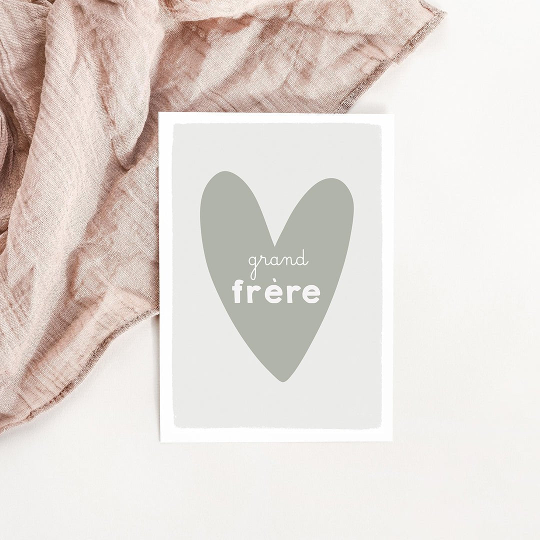Carte Coeur Grand frère - Atelier Vingt Huit