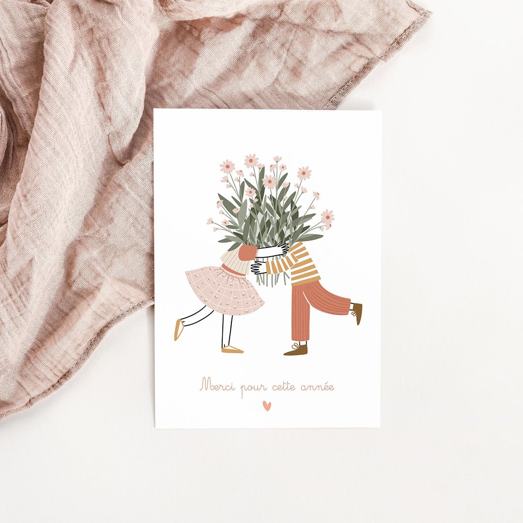 Carte Duo enfants - Merci pour cette belle année - Atelier Vingt Huit
