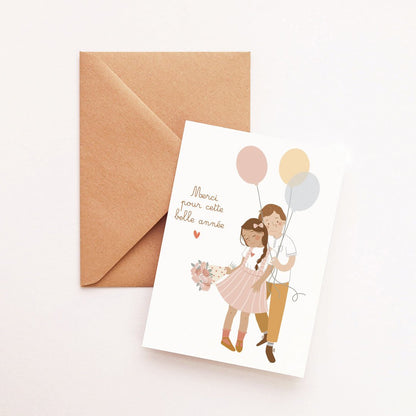 Carte Enfants - Merci pour cette belle année - Atelier Vingt Huit