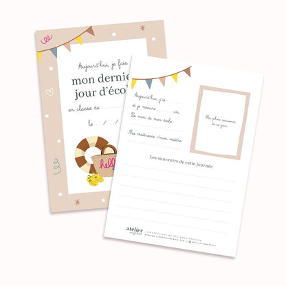 Carte étape - Mon premier jour chez nounou - Atelier Vingt Huit