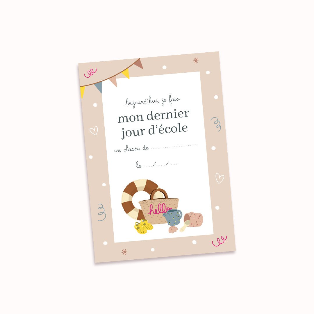 Carte étape - Mon premier jour chez nounou - Atelier Vingt Huit