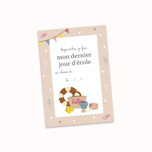 Carte étape - Mon premier jour chez nounou - Atelier Vingt Huit