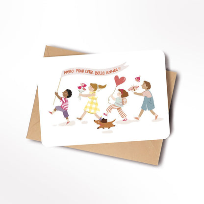 Carte Farandole d'enfants - Atelier Vingt Huit