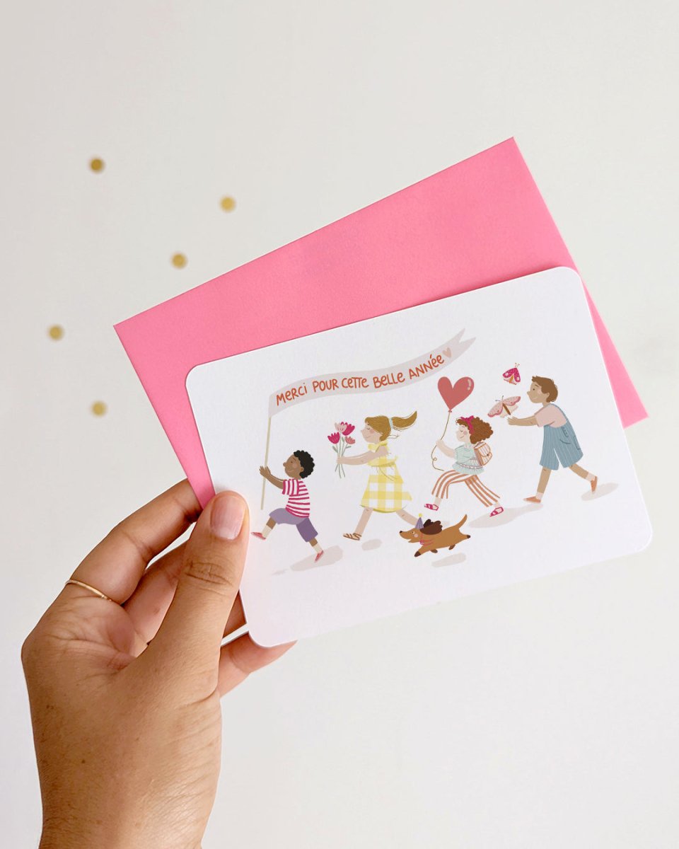 Carte Farandole d'enfants - Atelier Vingt Huit