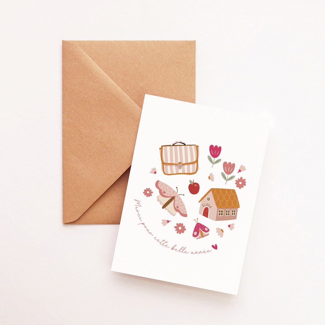 Carte Fin d'année scolaire - Atelier Vingt Huit