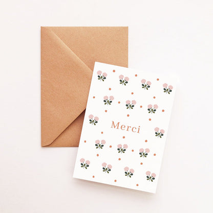 Carte Merci fleuri - Atelier Vingt Huit