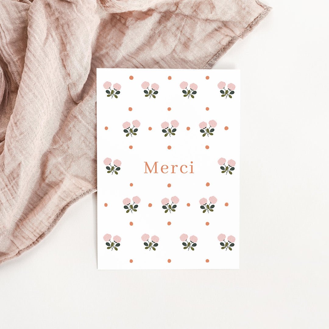Carte Merci fleuri - Atelier Vingt Huit