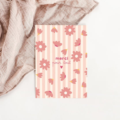 Carte Merci pour tout fleuri - Atelier Vingt Huit