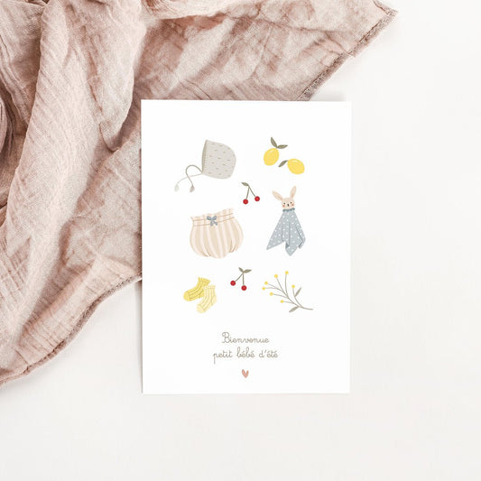 Carte Naissance été - Atelier Vingt Huit