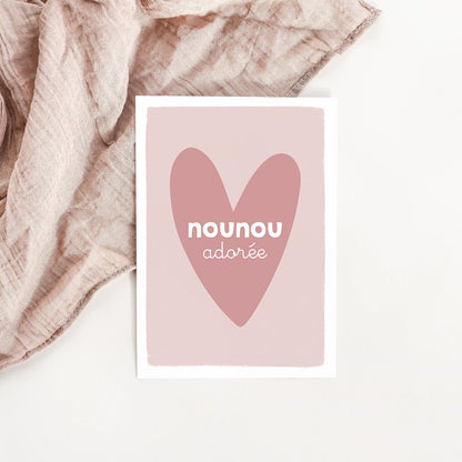 Carte Nounou adorée - Atelier Vingt Huit