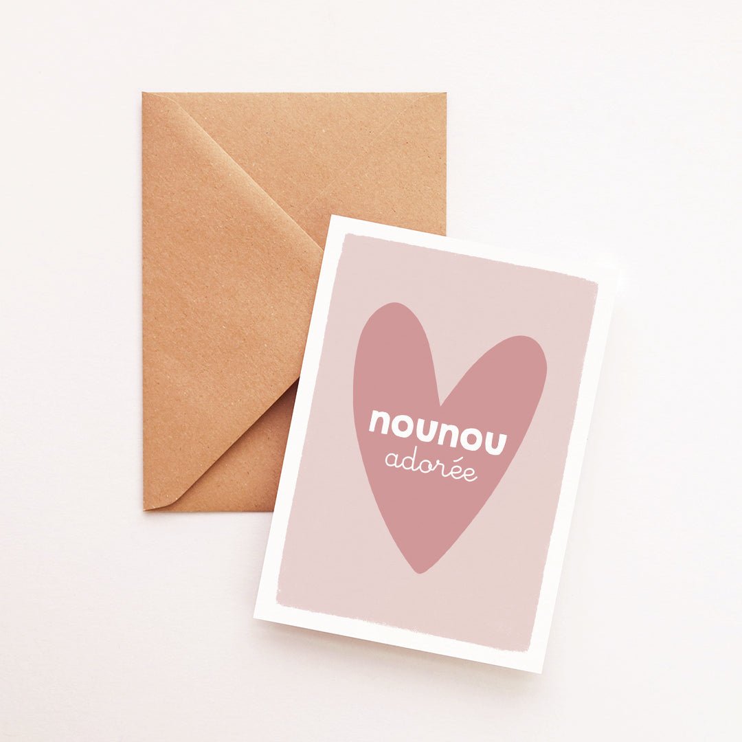 Carte Nounou adorée - Atelier Vingt Huit