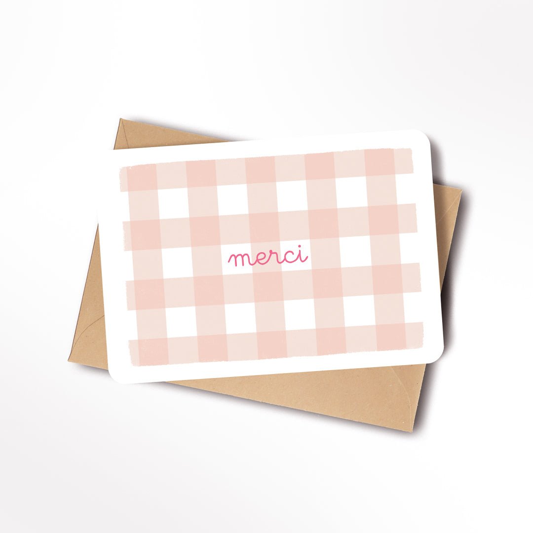 Carte Vichy Merci - Atelier Vingt Huit