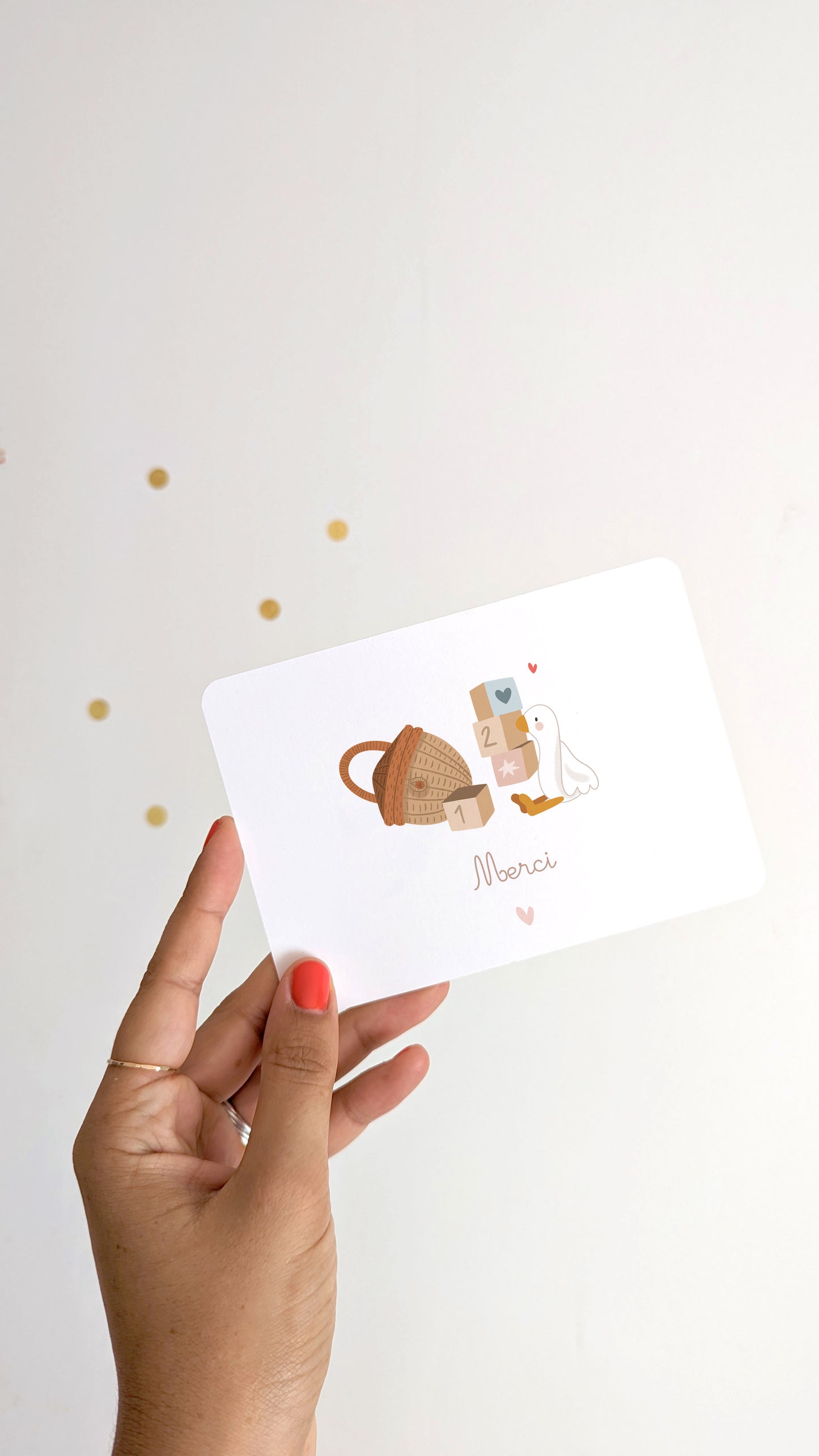 Carte Bébé - Merci petite oie