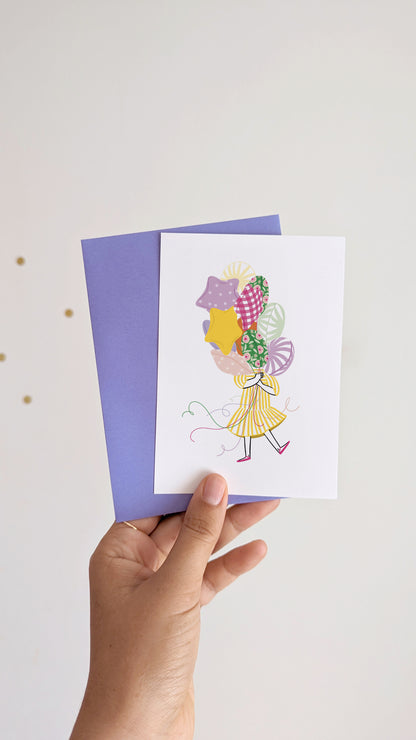 Carte La fille aux ballons