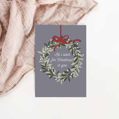 Carte All i want for Christmas