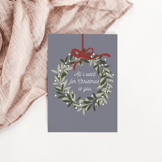 Carte All i want for Christmas