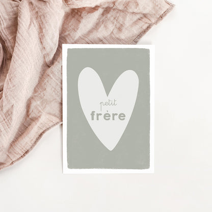Carte Coeur Petit frère