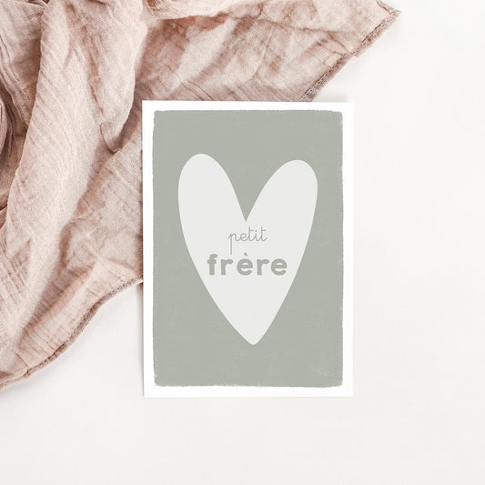 Carte Coeur Petit frère
