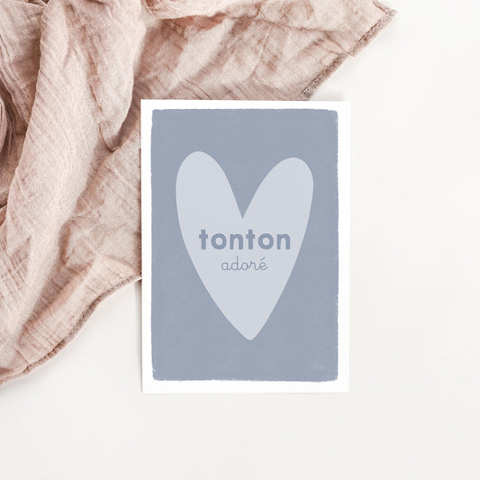 Carte Coeur Tonton adoré