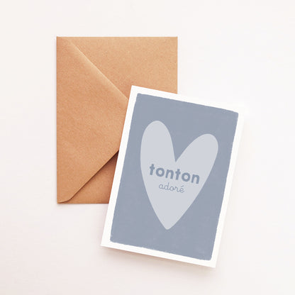Carte Coeur Tonton adoré