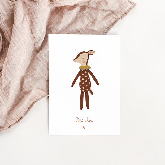 Carte Mon doudou biche