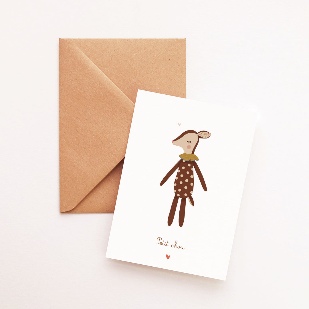Carte Mon doudou biche