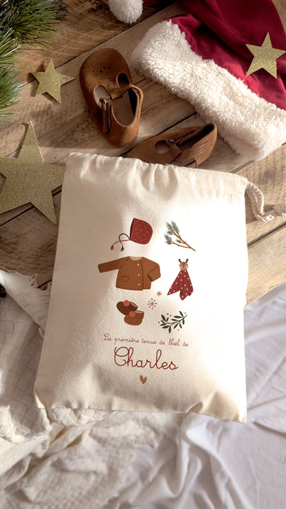 Pochon souvenir "Ma première tenue de Noël"