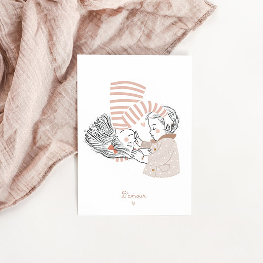 Carte Câlin de grande-soeur