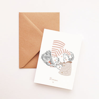Carte Câlin de grande-soeur