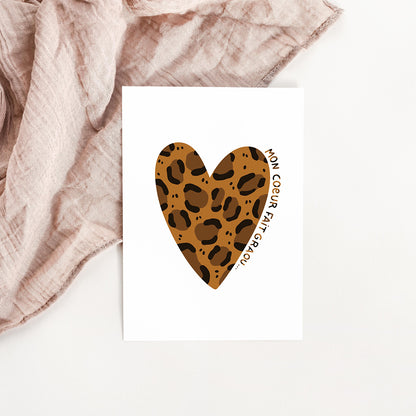 Carte Mon coeur fait graou !