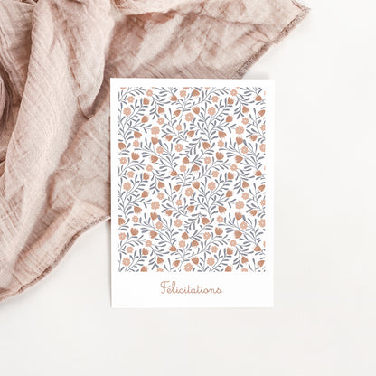 Carte Félicitations floral