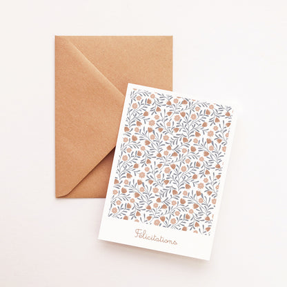 Carte Félicitations floral
