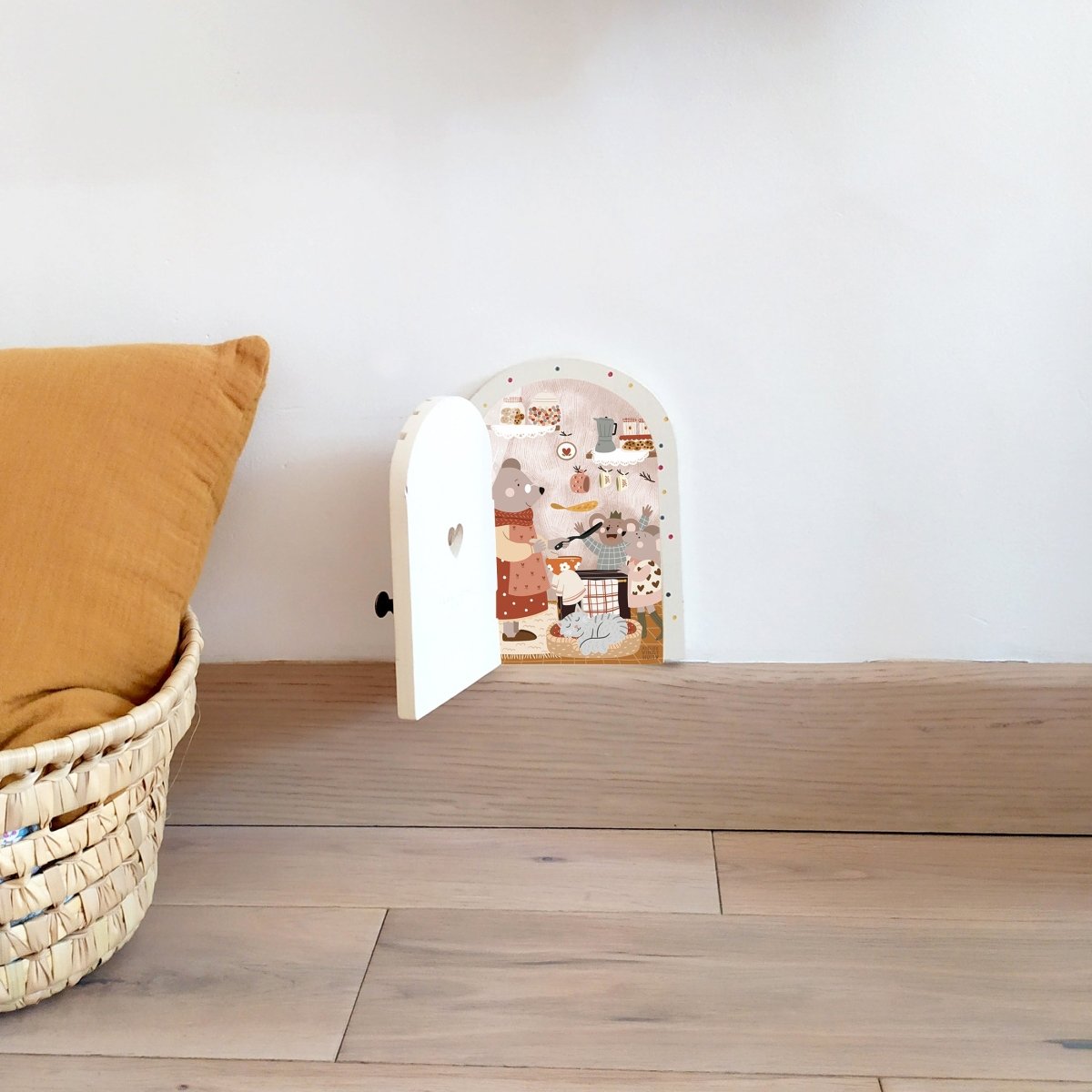 Illustration Petite Porte Magique / Fairy Door / Crêpes avec mamie - Atelier Vingt Huit