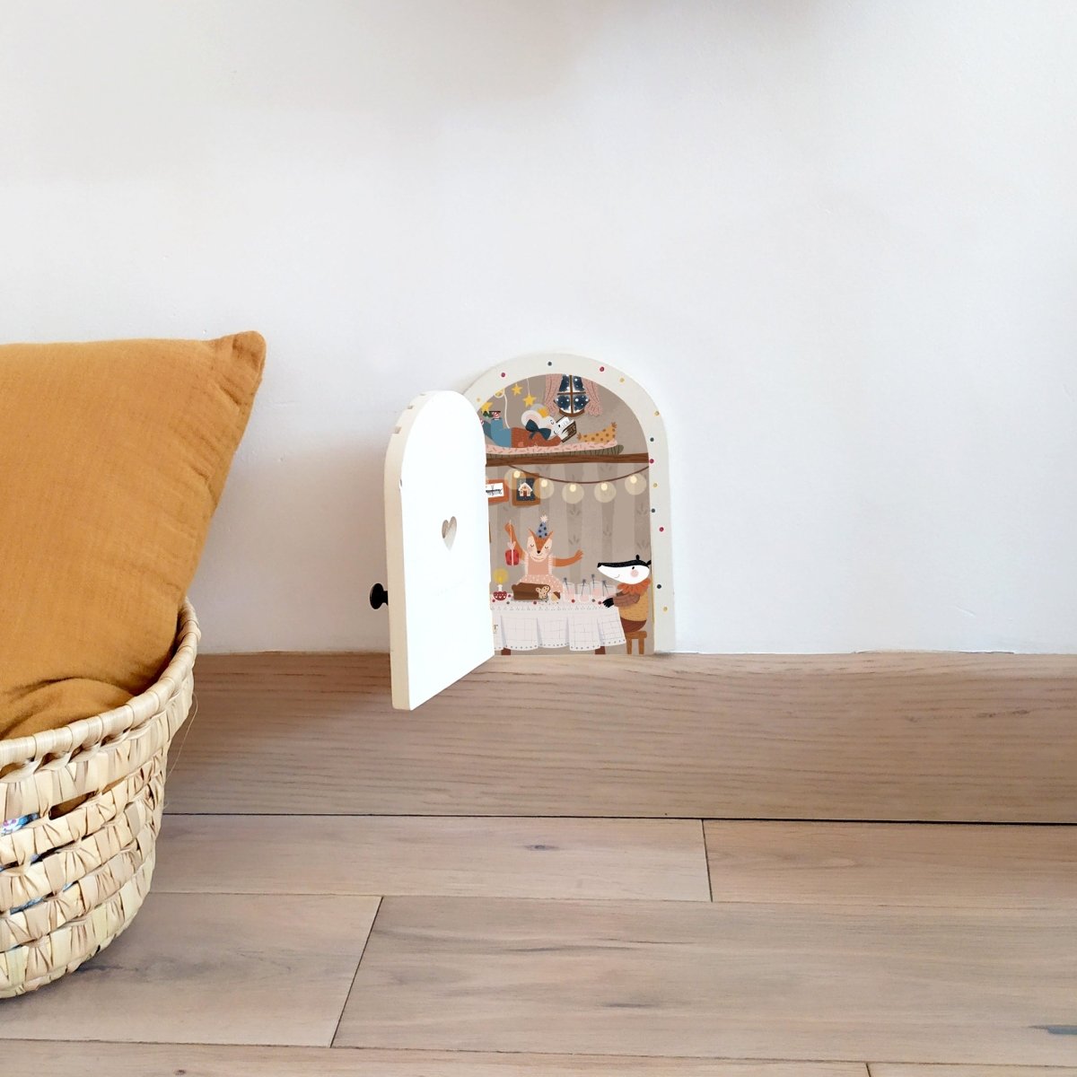 Illustration Petite Porte Magique / Fairy Door / Nuit enchantée - Atelier Vingt Huit