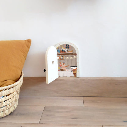 Illustration Petite Porte Magique / Fairy Door / Nuit enchantée - Atelier Vingt Huit
