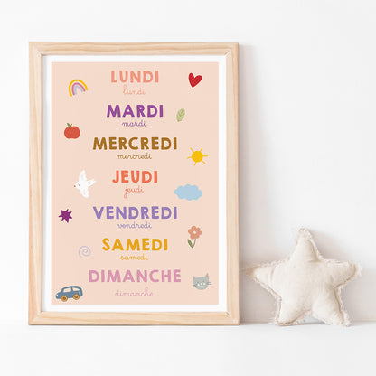 Affiche - Jours de la semaine