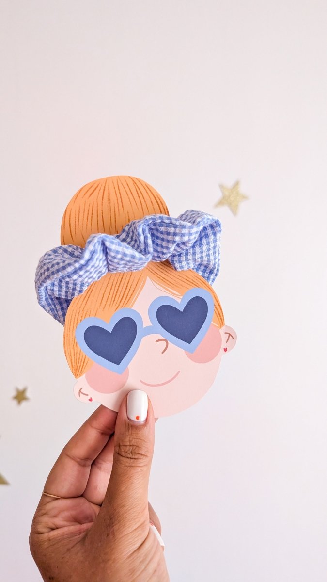 Le chouchou Vichy bleu - Atelier Vingt Huit