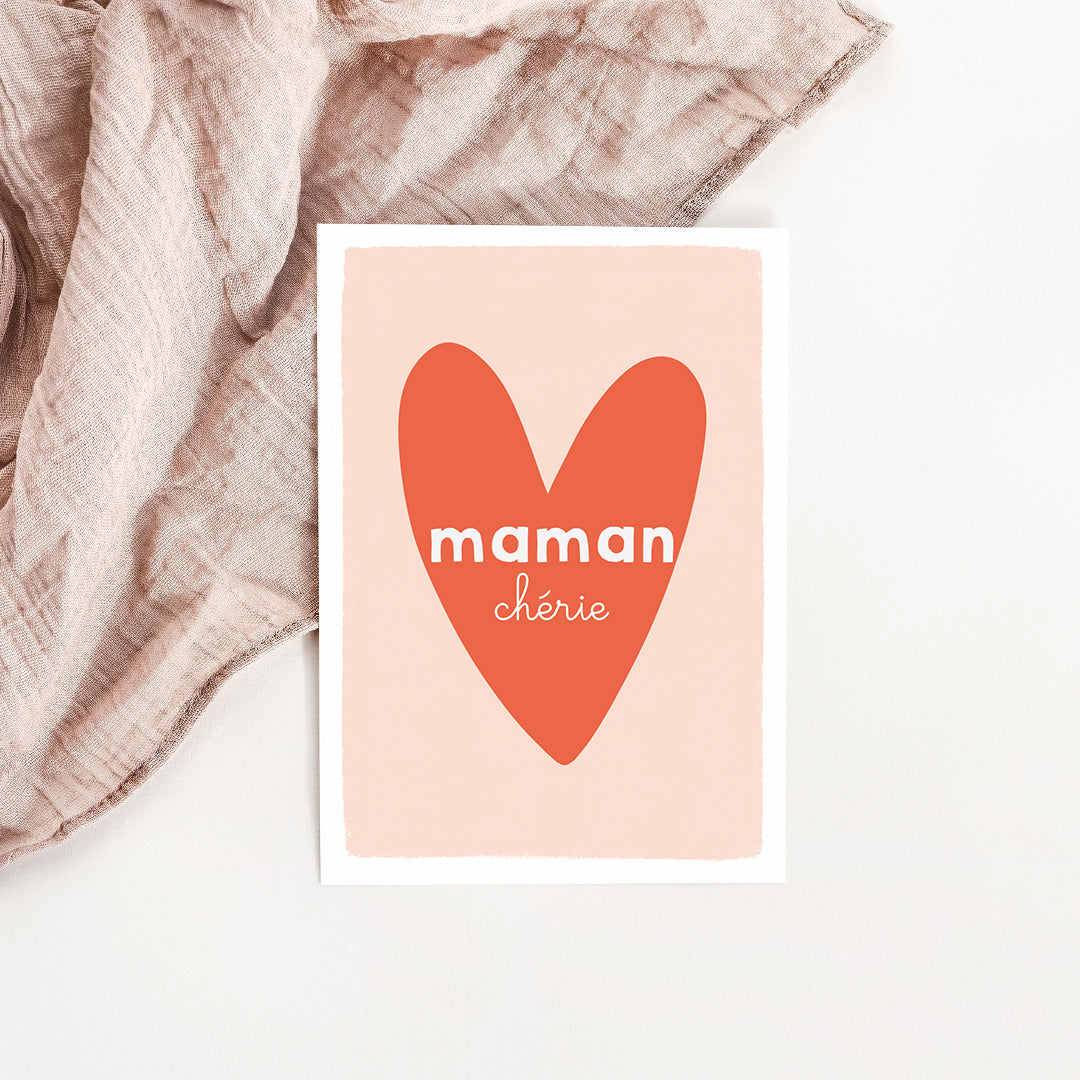 Carte Coeur Maman d'amour