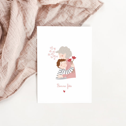 Carte Bonne fête mamie petit garçon