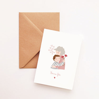 Carte Bonne fête mamie petit garçon