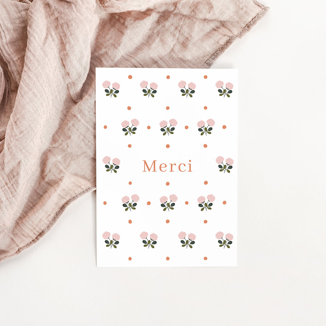 Carte Merci fleuri