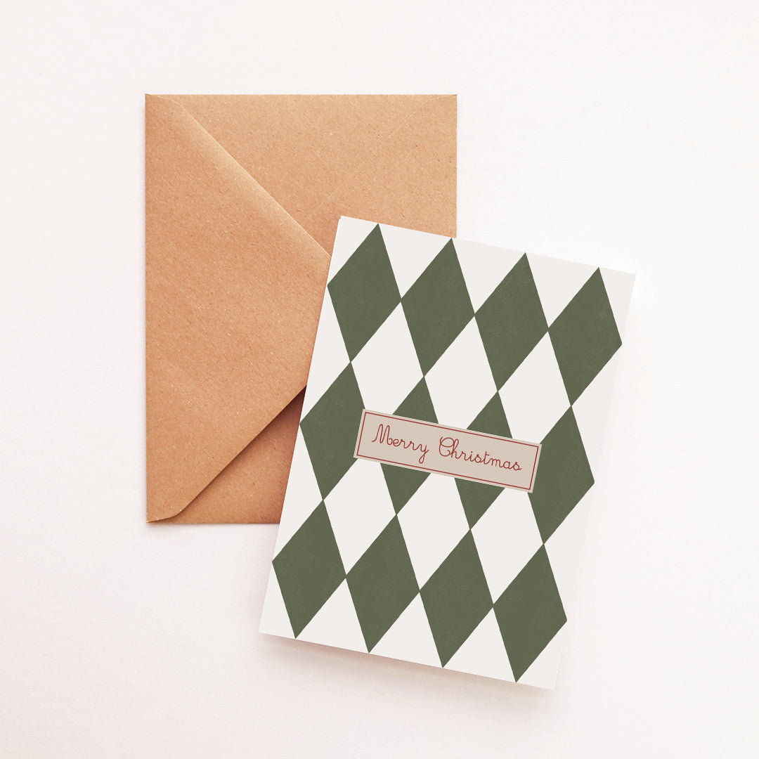 Carte Merry Christmas chic