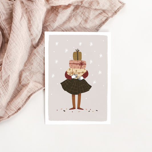 Carte Livraison de cadeaux - Fille