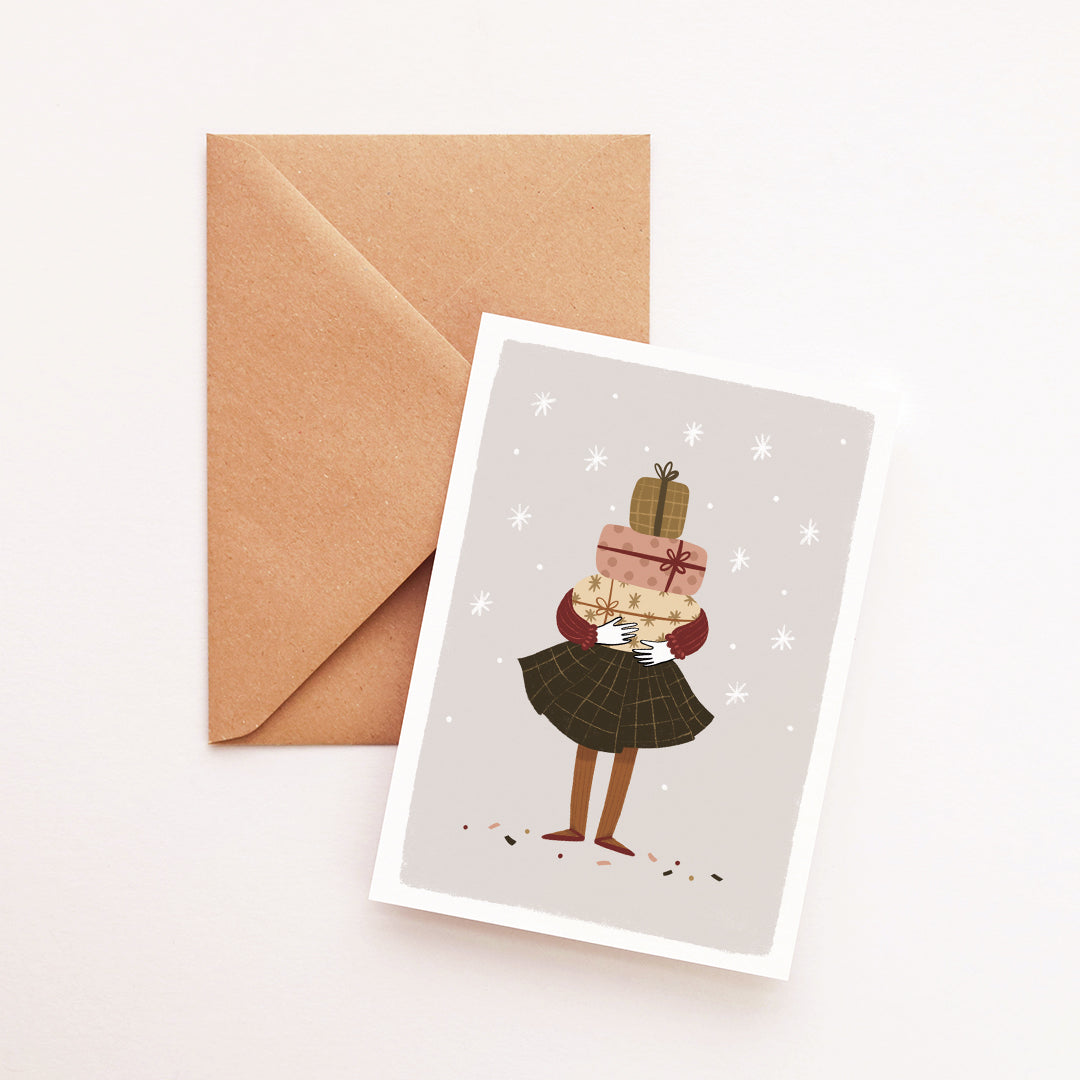 Carte Livraison de cadeaux - Fille