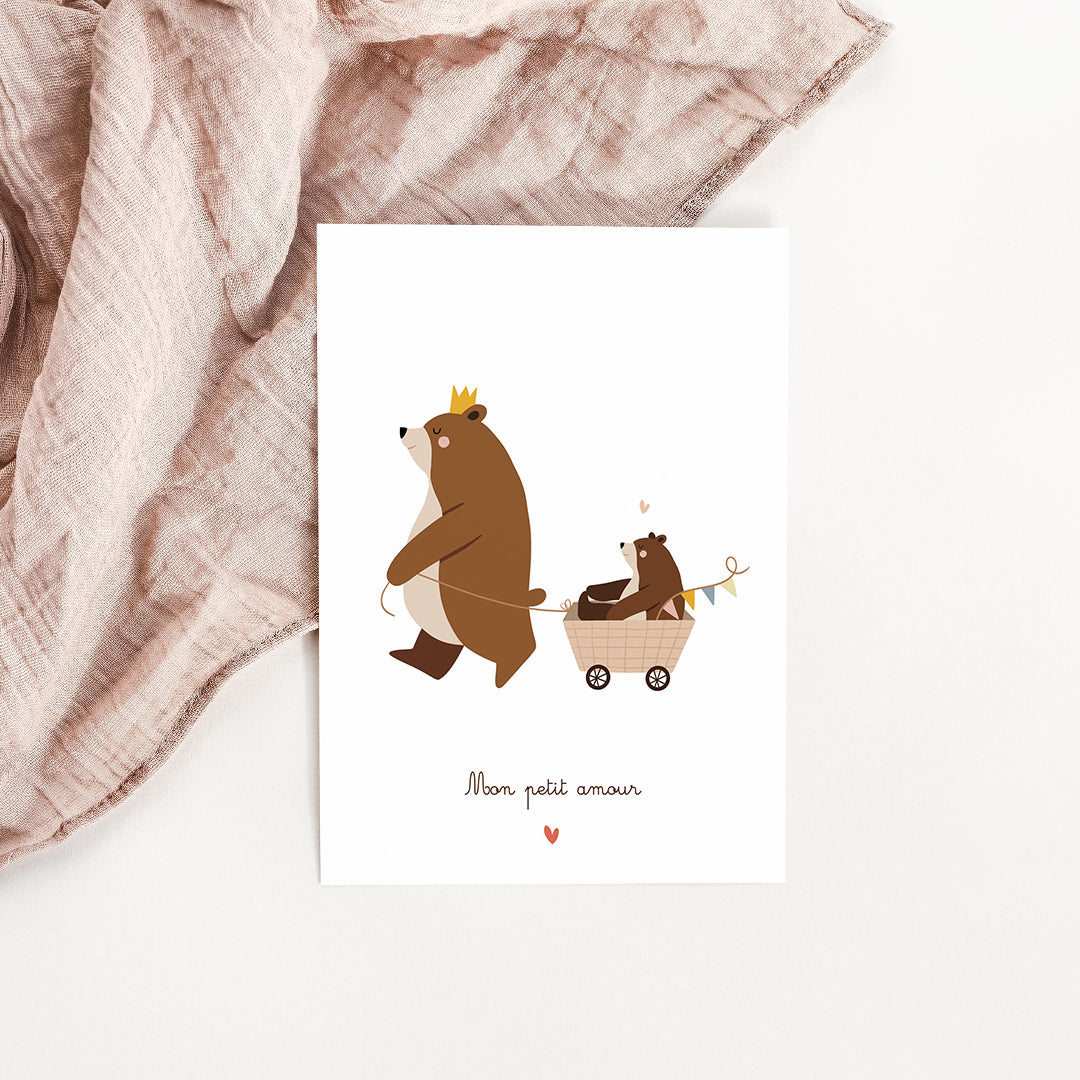 Carte Ourson en vadrouille