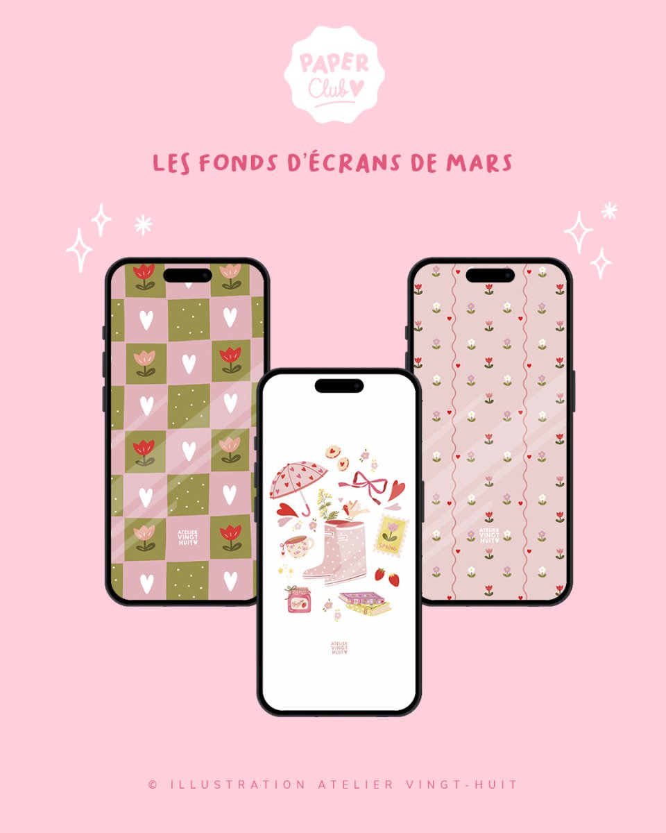 Pack fonds d'écrans - Mars - Atelier Vingt Huit