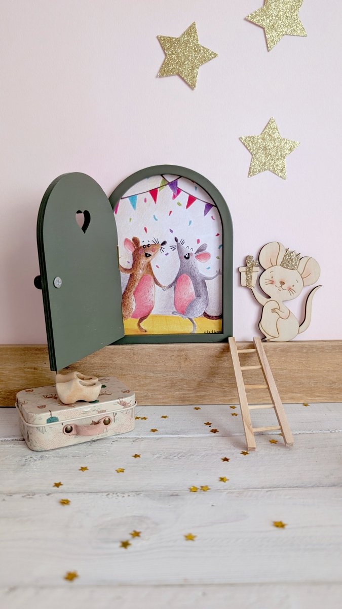 Petite Porte de souris / Fairy Door - Kaki - Atelier Vingt Huit
